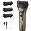 LRCUOPY Electric Callus Remover for Heels and Powerful 3 3 USB LED LED Heel Callus Foot Japanese Instruction Manual Feet, Power, Speeds, Rollers,