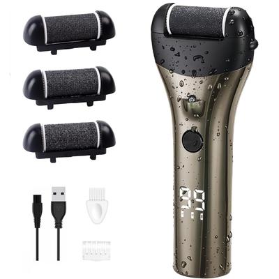 LRCUOPY Электрическая пилка для удаления мозолей с пяток и мощная 3 3 USB LED LED Пятки Мозоли Стопы Японская Инструкция Стопы, Мощность, Скорости, Ролики,