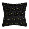 Black Cat Design Plush Pillowcase Soft Tufted Faux Fur Cushion Cover Halloween Home Decor For Spooky Theme Parties