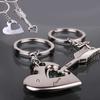2Pcs/Set Love You Heart Arrow Couple Keychain Car Key Ring Chain Gift