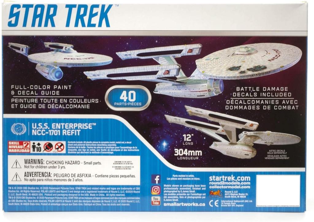 Platz Полярное сияние Звезда Гнев Хана Энтерпрайз Модифицированный Масштаб Пластиковая Модель POL974 Трек U.S.S.. НКЦ-1701 1/1000