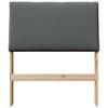 Upholstered Headboard Dark Grey 75 cm Solid Pine Wood