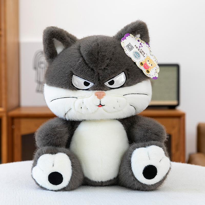 45см Мультяшный Новый Крутой Кот Плюшевая Мягкая Игрушка Подушка для Дивана Детский Подарок на День Рождения День Святого Валентина Кавайная Комнатная Декорация