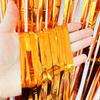 Металлические блестящие шторы-бахрома из фольги Разноцветные варианты Блестящее покрытие Для декора фона дня рождения, свадьбы, вечеринки