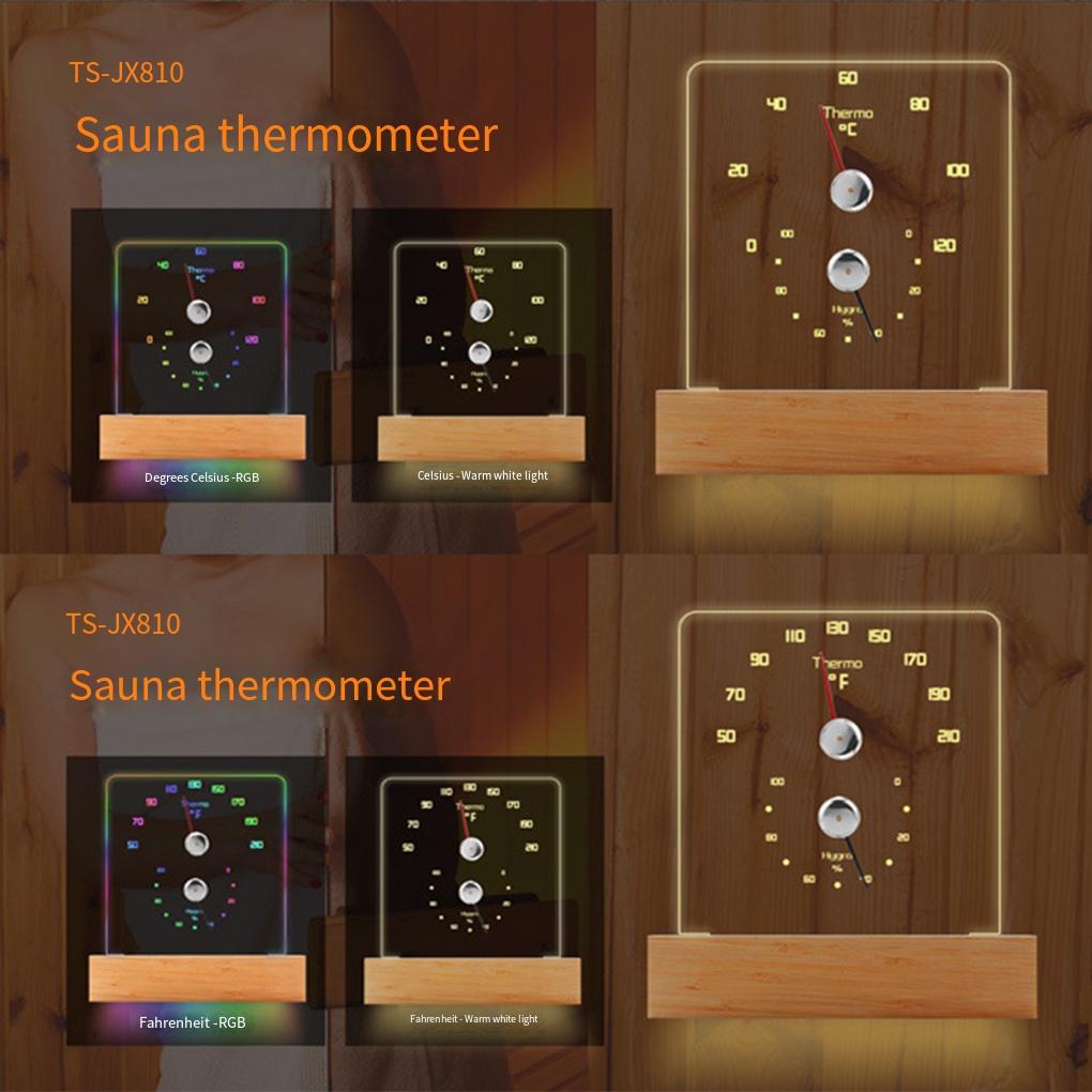 2 в 1 Термо-гигрометр для дерева в помещении Термометр-гигрометр Аксессуары для паровой бани Сауны