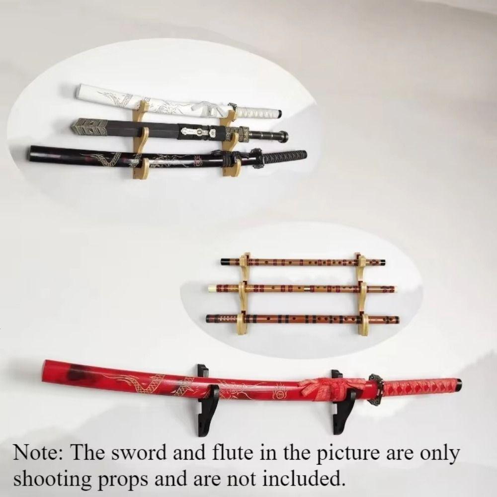 Настенный держатель для светового меча на 1/2 яруса, регулируемая деревянная стойка для флейты самурая, многофункциональный, легко устанавливаемый держатель для стержня, для энтузиастов