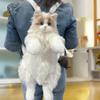 Милый имитация кошки дизайнерский рюкзак женский каваи мягкий плюшевый модный рюкзак-сумка для женщины школьная сумка подарок для девочек