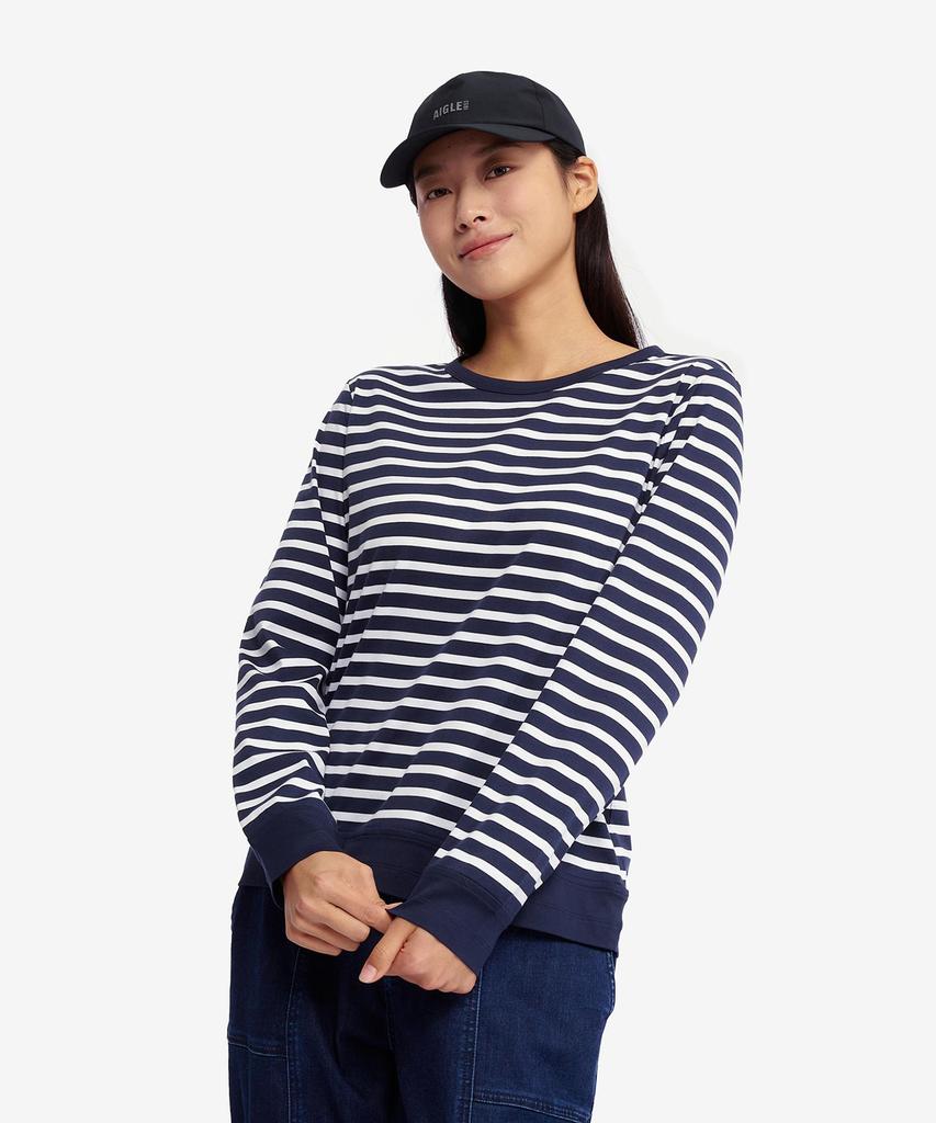 Aigle Women'S Functional Striped T-Shirt Aas25Wtsh017Est