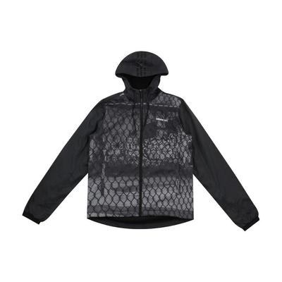 Neo Comfortable Casual Mesh Printed Hooded Jacket Men Jacket Black EC1996