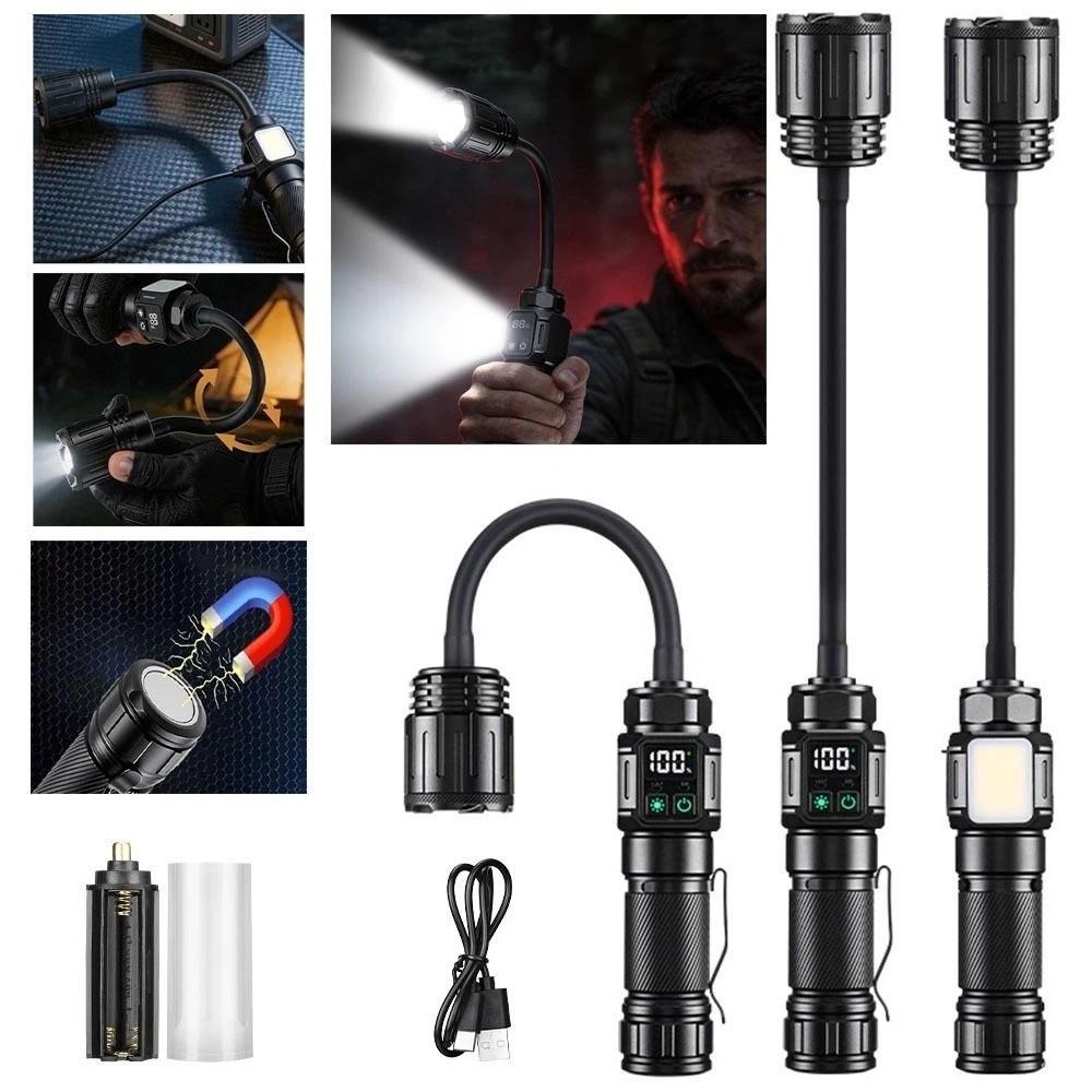 Portable Pocket Camping Light High Power Zooming Strong Flashlight Auto Repair