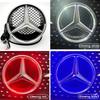 bydqv6 Car Sticker 2025 Hot For Mercedes Benz Car Front Grilled Star Emblem LED Illuminated Logo White Blue Red Light for Mercedes Benz
