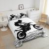 Erosebridal Teens Dirt Bike Comforter Set Twin Size, Motocross Rider Down Comforter for Kids Boys Adult Men, Motorbike Extreme Sport Bedding
