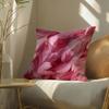 Luxurypinkfeatherprint Pillow Case Pillowcase, Double-Sided Printed, Sofa Cushion, Bedroom Headboard