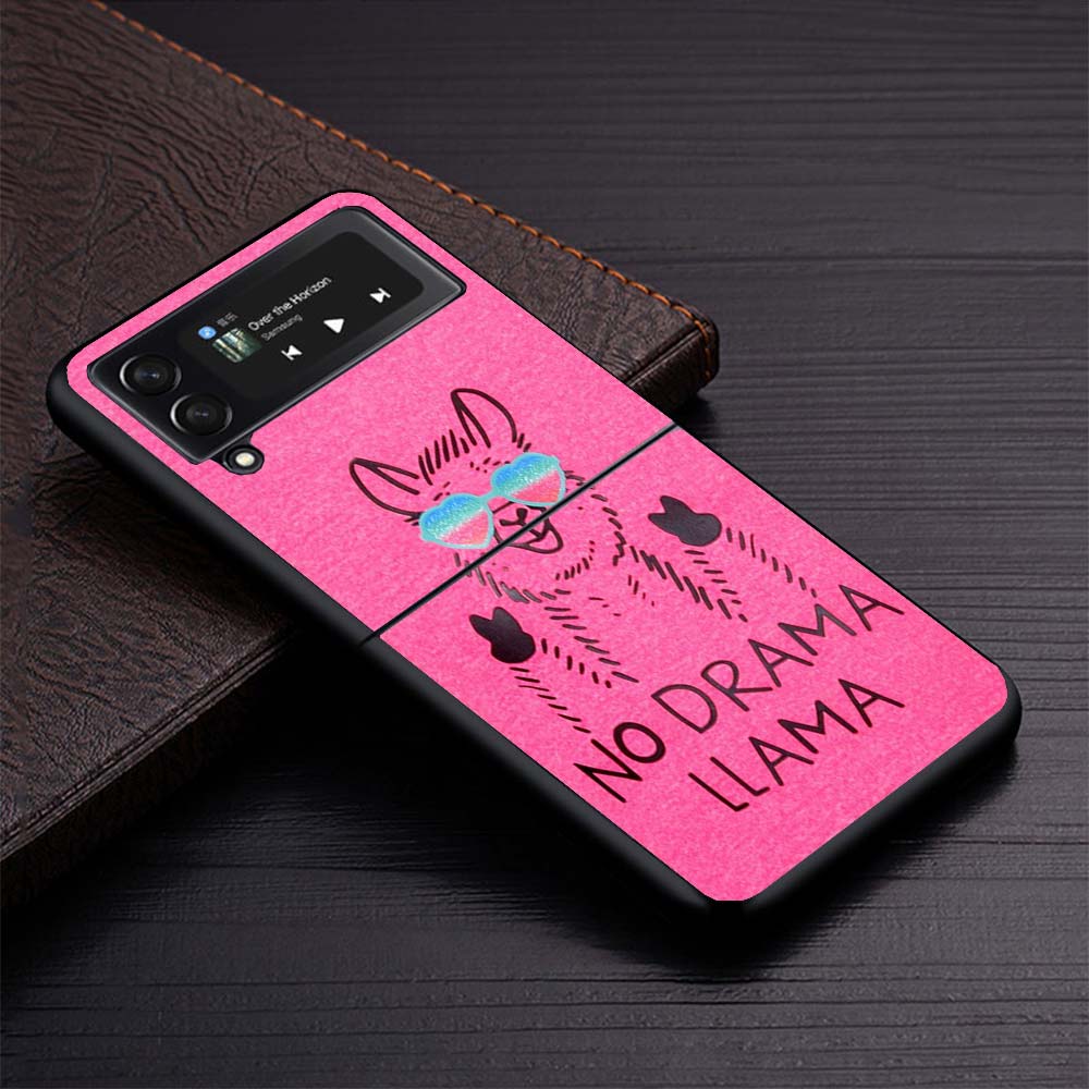Lama Llama Alpacas Phone Case for Samsung Galaxy Z Flip7 Flip6 5G Flip4 Flip5 Flip3 Cover Z Flip 7 6 5 4 3 PC Shell Coque Galaxy