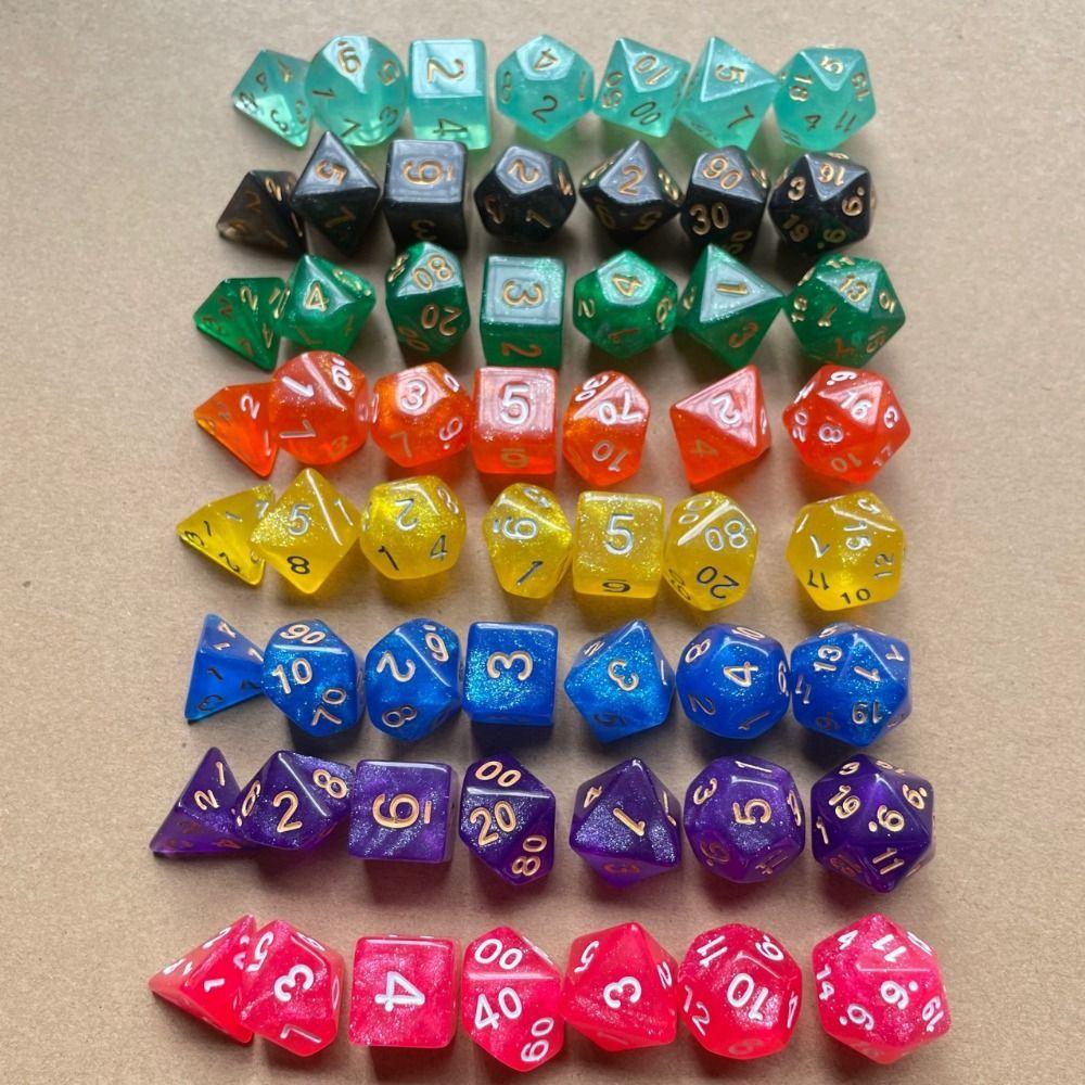7Pcs/set Gift 7-Die D4 D6 D8 D10 Table Game Game Dice Polyhedral Dice DND Dice