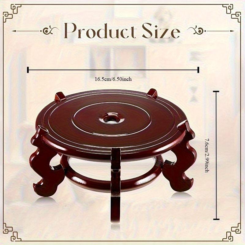 1 шт. Элегантная деревянная подставка для растений с витиеватым основанием - Универсальный декоративный держатель для ваз для помещений/улиц, Идеально подходит для дома и сада Dis