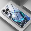Крутой Черно-серый С рисунком Apple Стеклянный Гальванизированный Чехол для Телефона Для iPhone 17 16 15 Pro Max 14 Plus 13 12 11 16E 17 Air Cover