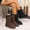 Winter Snow Boots Women Anti Slip Casual Woman Shoe Warm Plush Mid-calf Boots Long Botas Mujer Female Booties