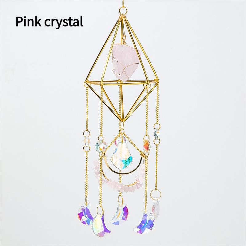 Diamond Art Deco Sun Catcher Pendant Artificial Crystal Stone Christmas Wind Chime Accessory for Living Room Balcony Decoration