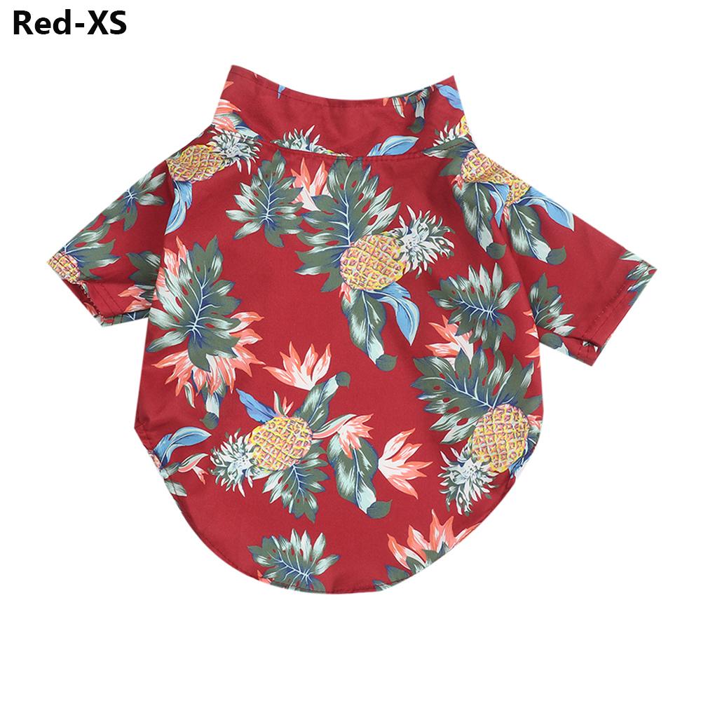 1Pcs Pet Shirts Hawaiian Pet Dog Polo T-Shirts Hawaiian Pet Clothes Beach Coconut Tree Print Pet Summer Shirt for Small