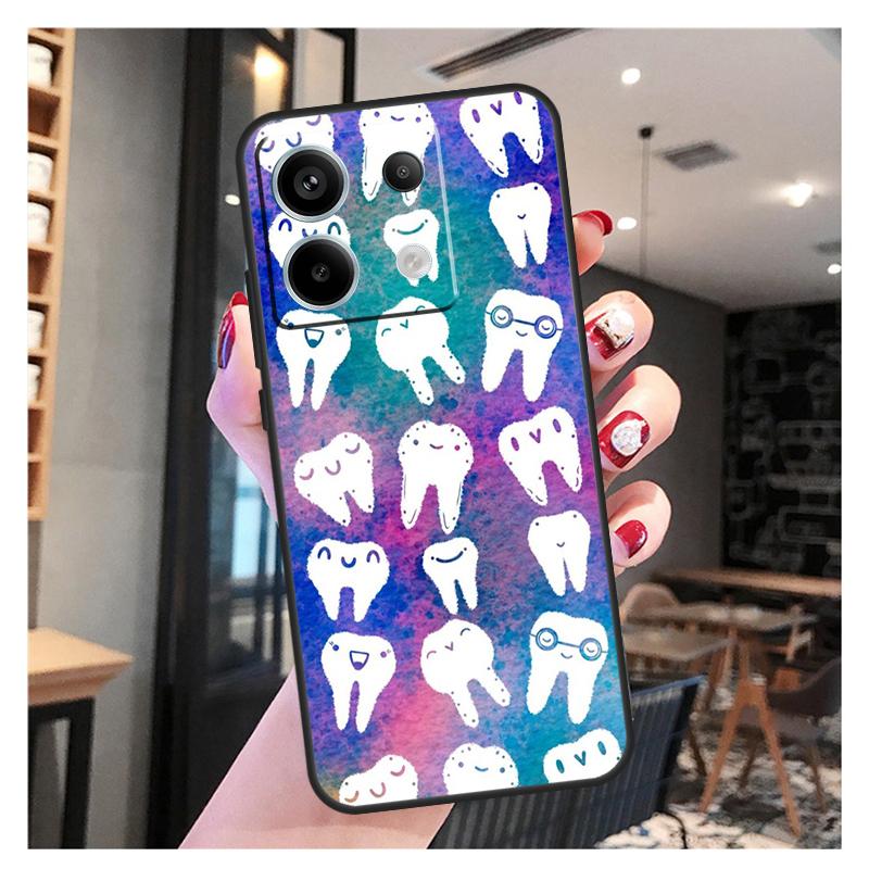 Чехол для телефона Xiaomi Redmi Note 13 Pro 12 11 9 10 12S 11S 10S 9S Redmi 13 12 10C 12C 13C с рисунком 'Стоматолог Стоматологический Зуб Медсестра Чехол'