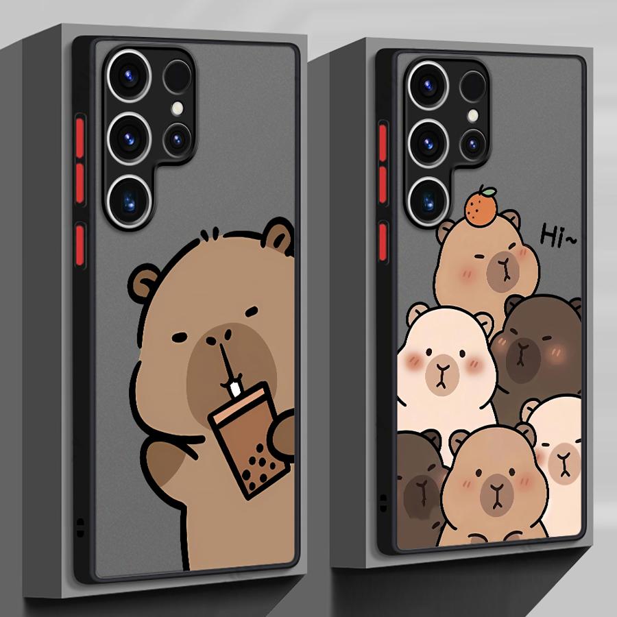 Cartoon Cute Capybara Phone Case for Samsung Galaxy S9 S10 Plus S8 S10Plus Note 10 20 Soft Cover
