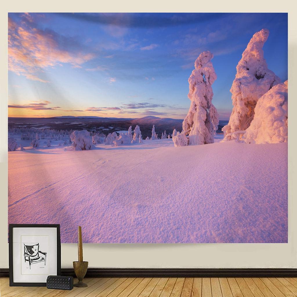 Гобелен Рождественская снежная сцена серии фон висит ткань дома гостиная спальня прикроватный настенный гобелен