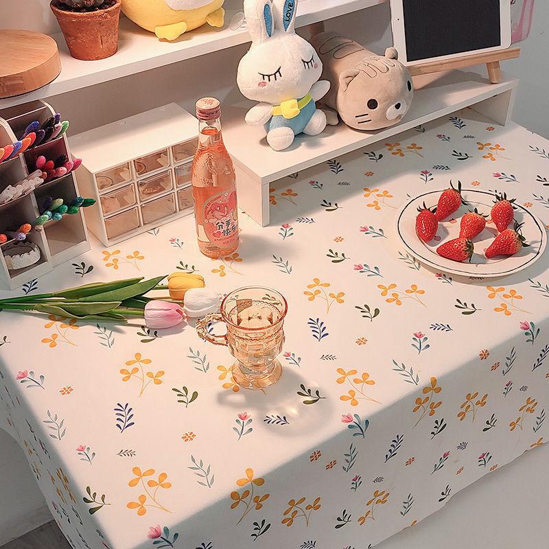 Клетчатая Цветочная Скатерть Фланелевая Для Стола Студентки Покрытие Для Пола Фон Для Торгового Места Обеденный Стол Кофейный Столик