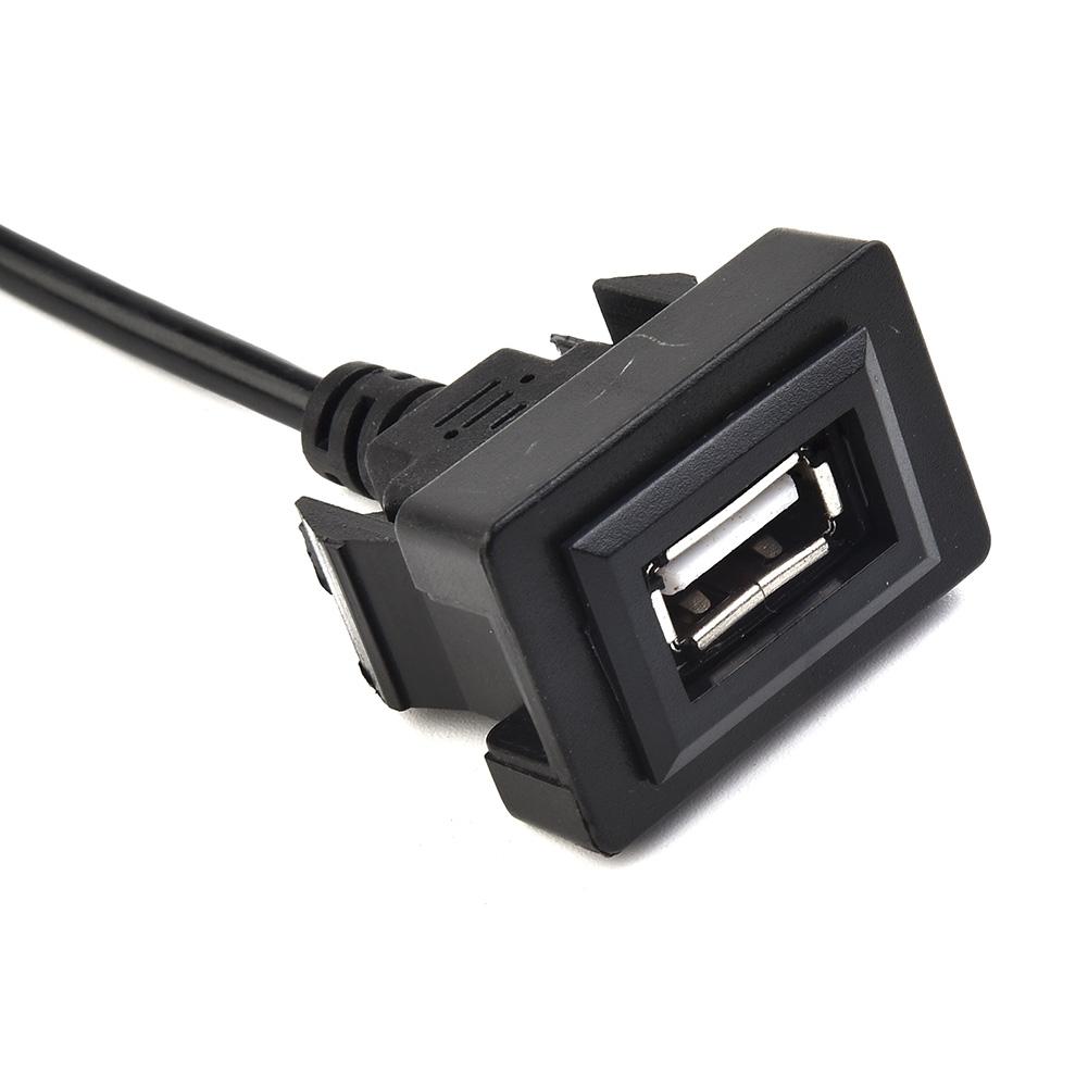 2.0 Удлинительный кабель USB 25 см черный для центральной консоли автомобиля