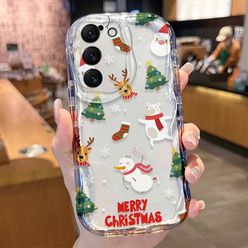 Чехол на телефон 'Санта Клаус' для Samsung Galaxy A50 A35 A34 A33 A32 A24 A23 A22 A13 A12 M55 M54 M35 M14 Защитная накладка