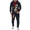 Mens Tracksuit Autumn And Winter Hoodie +Pants Two Piece Set Cool 3D Skull Print Mens Fashion Hoodies Sweatshirts Suits