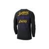 Nike Футболка с длинным рукавом и круглым вырезом X NBA Los Angeles Lakers с буквенным принтом, мужская, черная FJ0480-010
