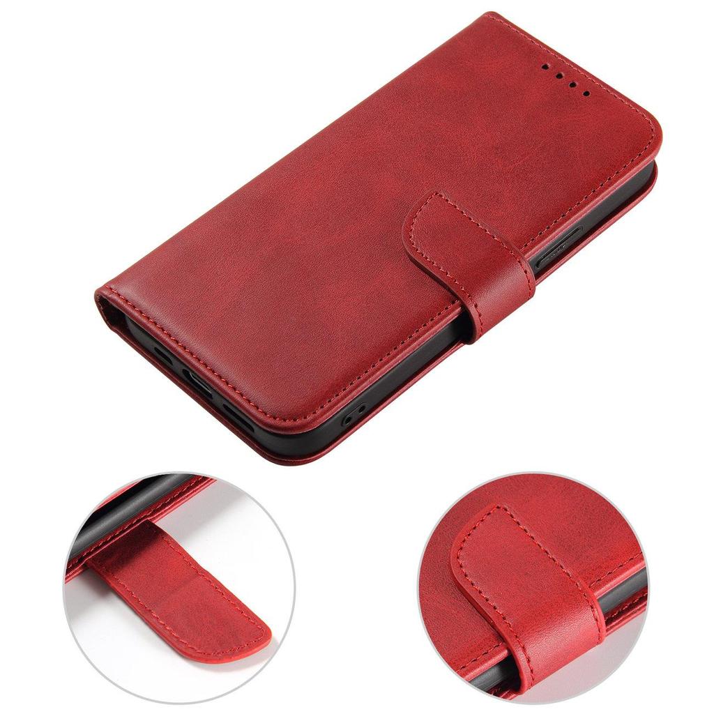 Samsung Galaxy S23 Ultra Magnetic Wallet Case with Stand - Red