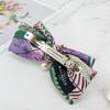 MAIA Rose Jacquard Ribbon Pin Large-Purple