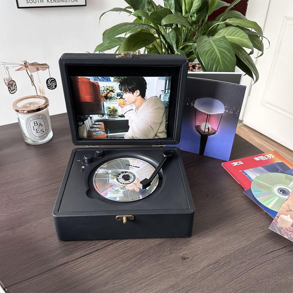 HouseholdCD Player Celebrity Album CD Disc with Speaker Retro Bluetooth Speaker Portable Birthday Gift