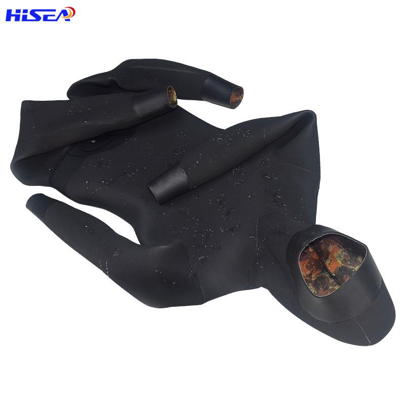 7мм Камуфляжный гидрокостюм для фридайвинга: Теплый, с длинным рукавом, двухкомпонентный для глубоководных погружений