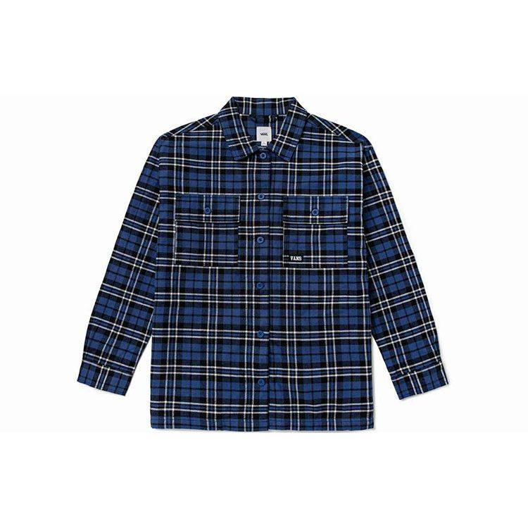 Vans Рубашки Женские Синие Лацканы Умеренные Другое VN0A7TNT2T9