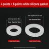Silicone Gasket 6-point Shower Head Seal & 4-point Rubber Washer Hose Connector