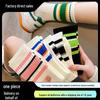 "Women's Elastic Black and White Striped Long Socks for Summer and Autumn"