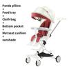 Wheeled Collapsible Four Baby Stroller Lightweight Foldable Seat Convertible