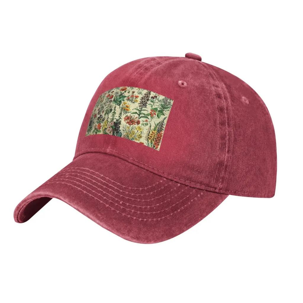 Типы Цветов Адольф Мийо Бейсболки Snapback Джинсовая Ткань Кепки Streetwear Бейсболка Ковбойская Шляпа для Унисекс