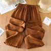 Navy blue loose casual straight-leg pants women's 1116 summer explosion drape versatile linen thin wide-leg pants