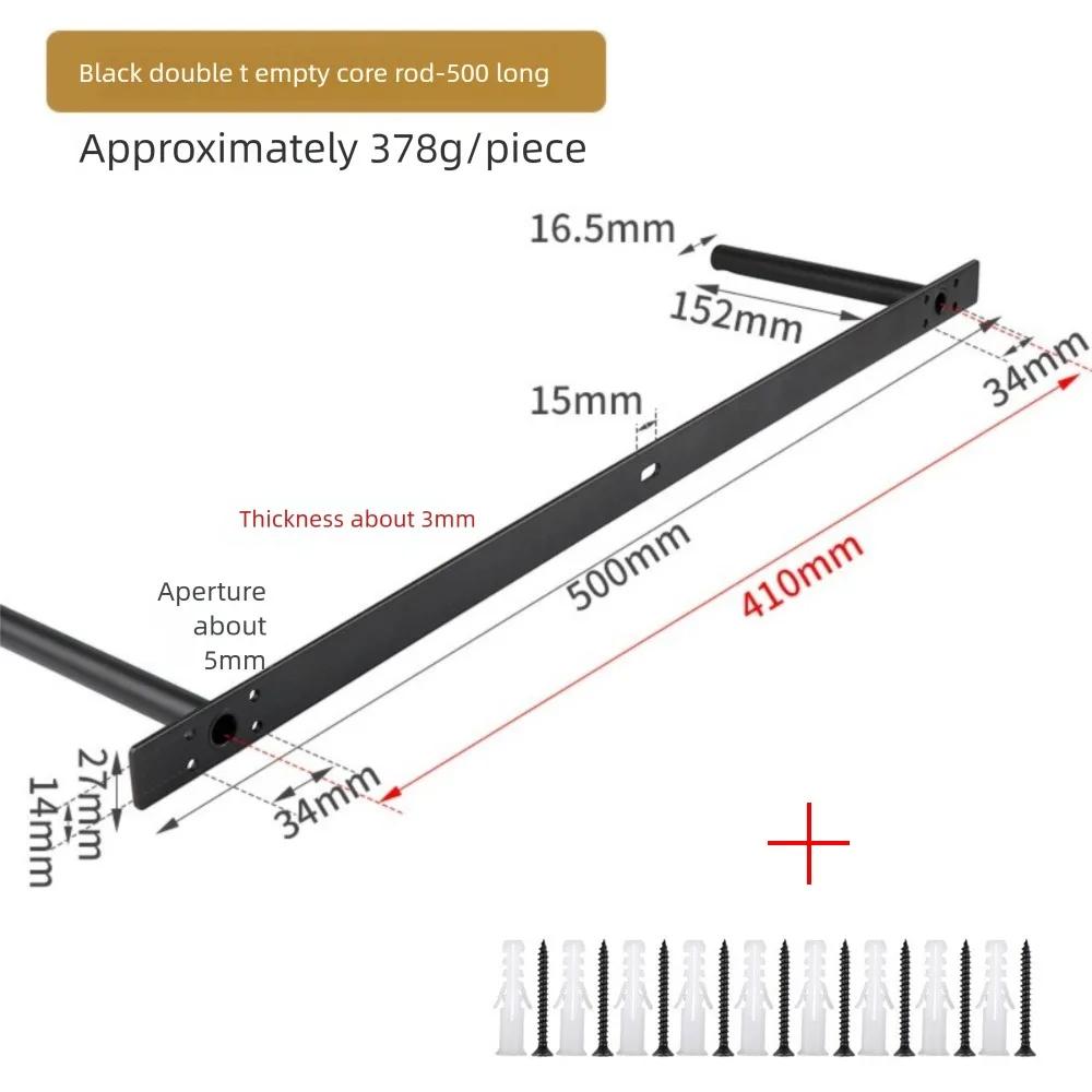 Усиленный двойной Т-образный кронштейн для полки, плавающий, невидимый, кронштейны поддержки, железный, для тяжелой поддержки, несущий стержень