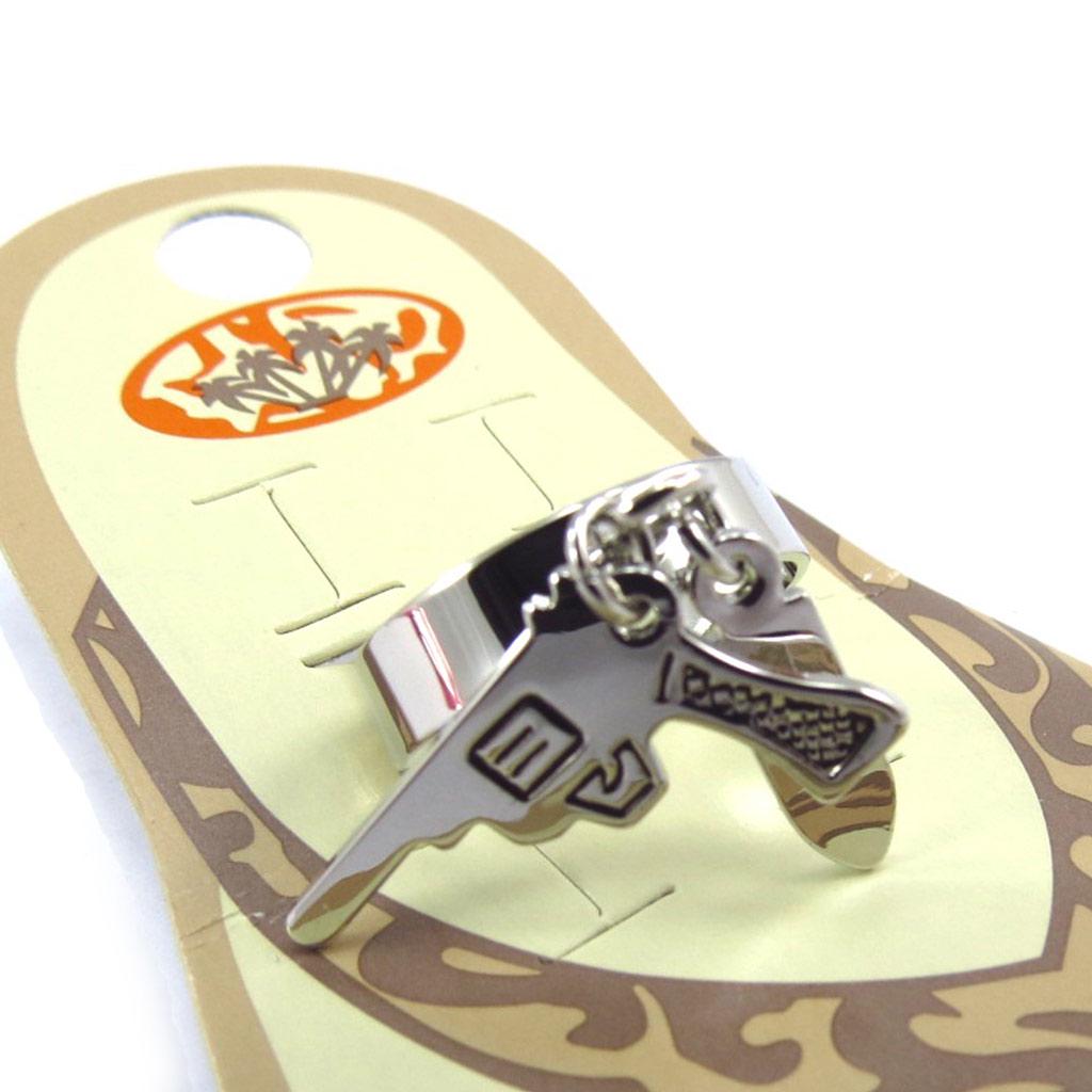 Les Trésors De Lily [K0933] — Серебряное кольцо на ногу «Пистолет».