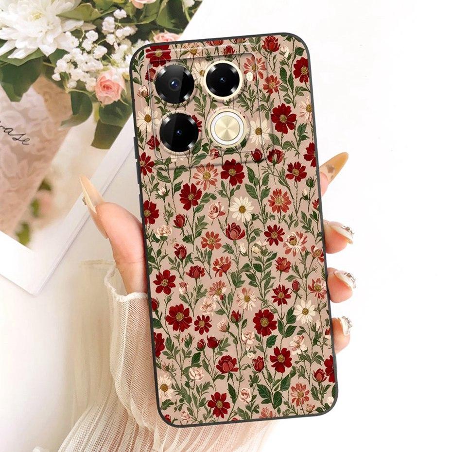 Милый Чехол для Телефона с Принтом Для Infinix Note 40 Pro Plus 5G 4G Note40 Note 40Pro+ Мягкий Силиконовый Ударопрочный Чехол Защитные Чехлы Бамперы
