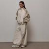 Womens Casual Tracksuit Color Block Drawstring Long Sleeve Jacket Pants Set Streetwear