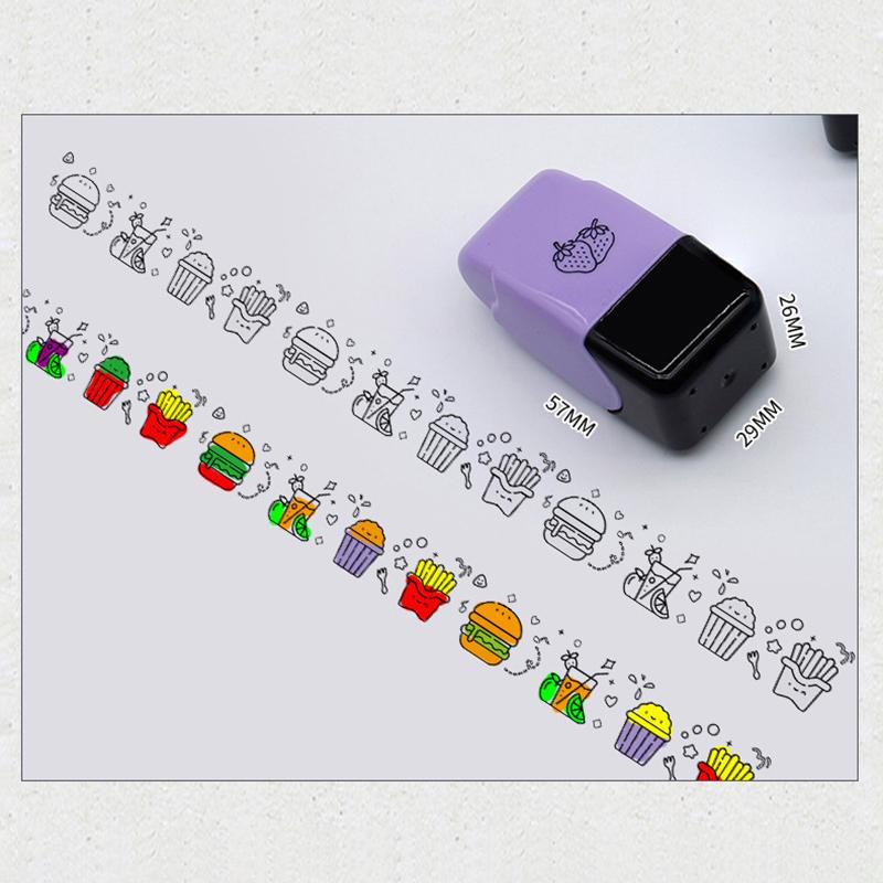 Мультяшный роллер-штамп самонаборный неперезаправляемый штамп для скрапбукинга канцелярский штамп инструменты для раскрашивания своими руками игрушка для дошкольника детский сад