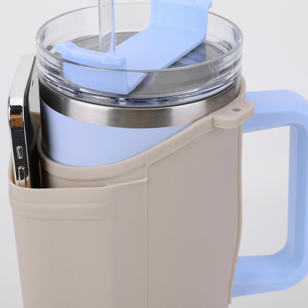 FE# Силиконовый чехол для стакана Термостойкий Устойчивый к царапинам Аксессуары для чашек (хаки)