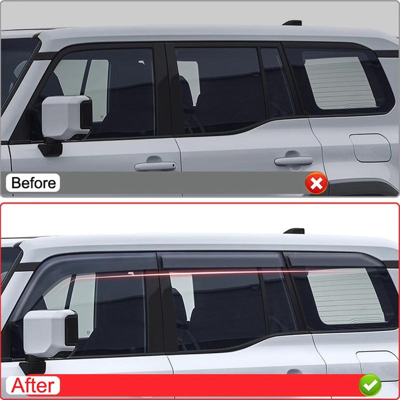 Для Toyota Land Cruiser Prado J250/Lexus GX 550 2024 2025 Автомобильные Аксессуары PC Дефлекторы Окон Ветровики Защита от Дождя Солнца Ветра 6 шт.