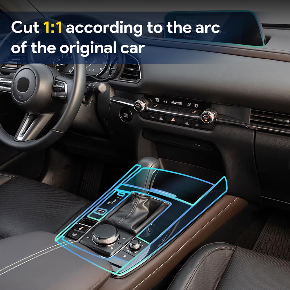 Gear Shift Collar for Mazda CX30 2020-2024 Interior Protective Film Anti-Scratch TPU